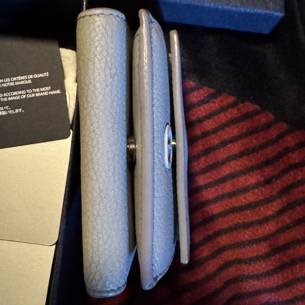 Dior Blue and Gray Leather Wallet - Picture 11 of 11